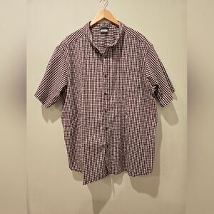 Columbia Gingham Short Sleeve Button Down Shirt-Size 4XT